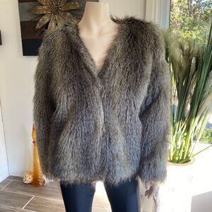 H&M Faux Fur Short Jacket Sz 8-12